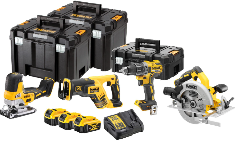 DeWalt DCK480P3T | Combiset | DCD791 + DCS335 + DCS570 + DCS367 | XR 18 Volt | 3 x 5,0 Ah Li-Ion