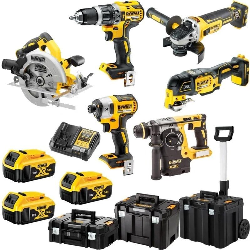 DeWalt DCK685P3T | Combiset | DCD796 + DCF887 + DCH273 + DCG405 + DCS570 + DCS356 | 18V | 5,0Ah Li-Ion