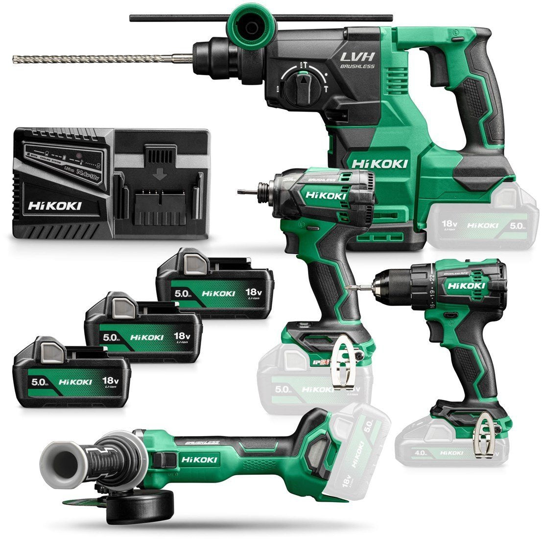 Hikoki KC18DEWHZ Advantage Pack – 18 V / in bag. Including 3x 5.0Ah batteries