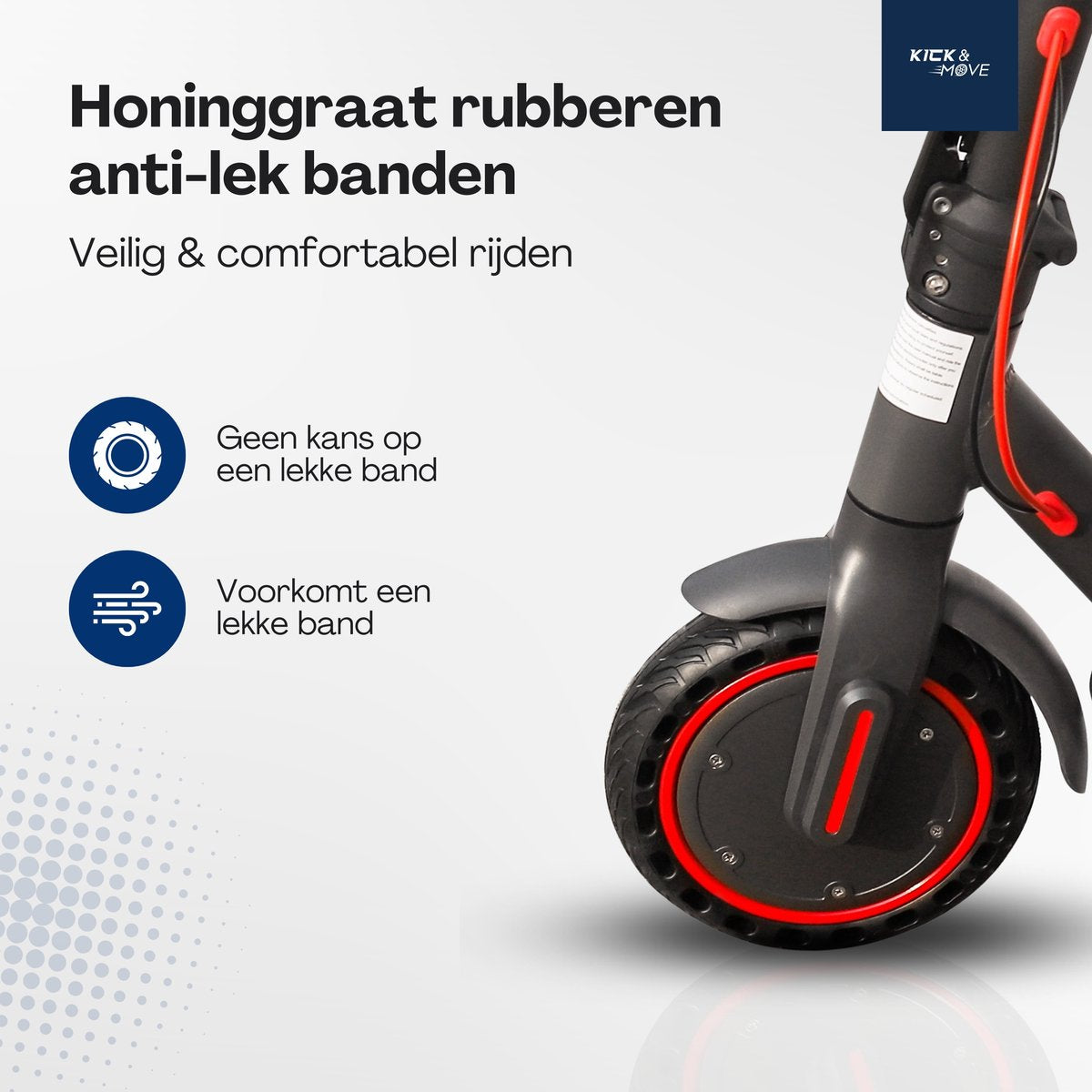 Kick&Move Electric Scooter - Anti-Puncture Tires - 31 km/h - App - LED Lighting - Cruise Control - Shock-Resistant Wheels - Anti-Theft Option