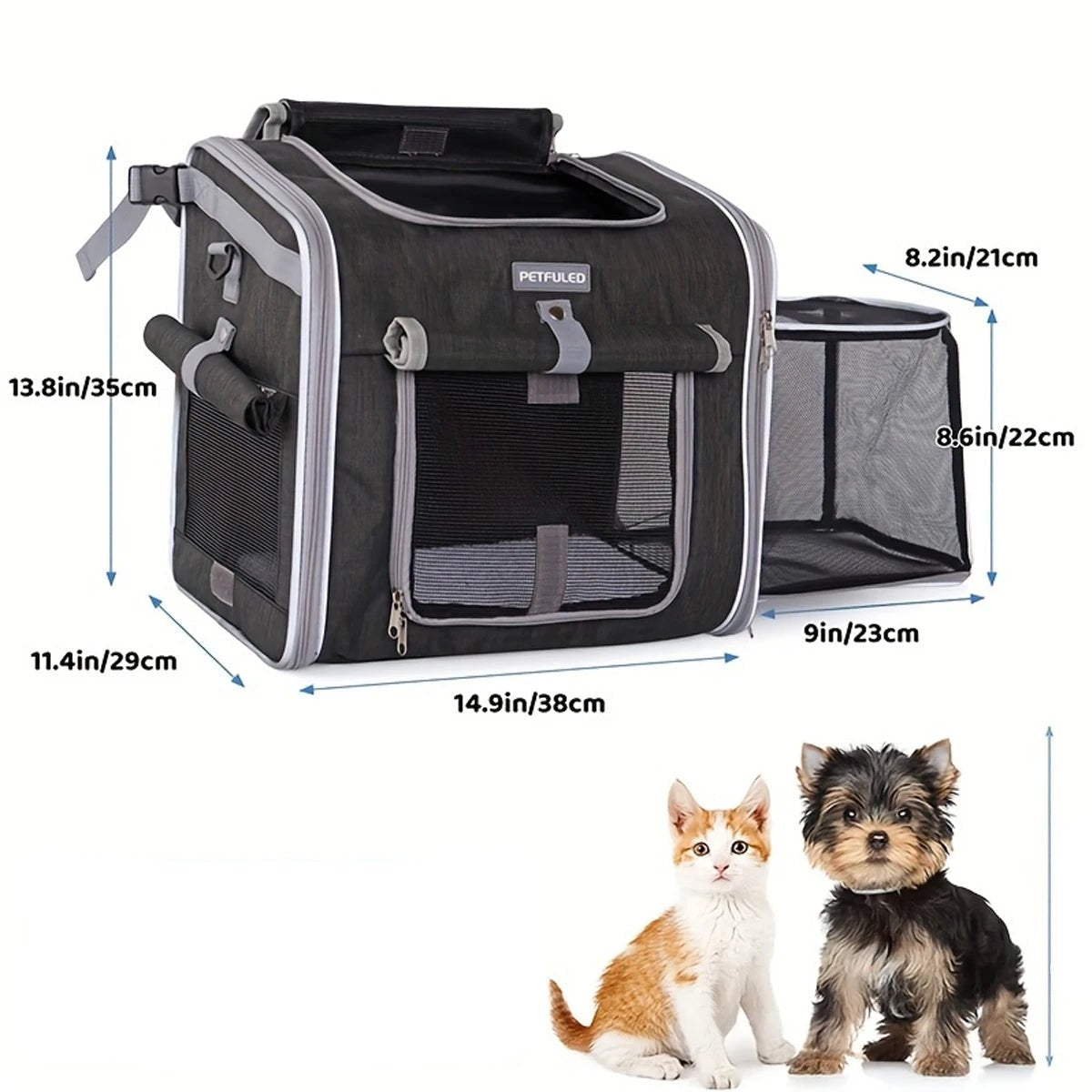 3-in-1 Honden Transporttas voor Fietsen