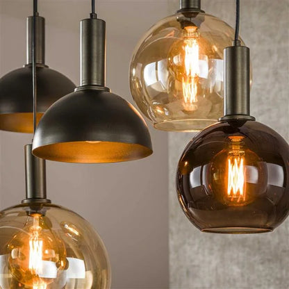 Clemenza 7-Light Pendant Lamp Brown/Amber
