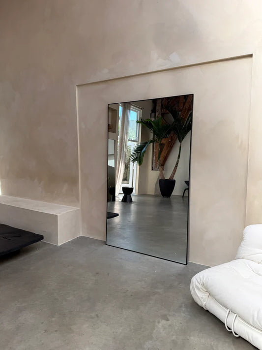 MEGA LARGE MIRROR AURA | 200 cm x 120 cm black