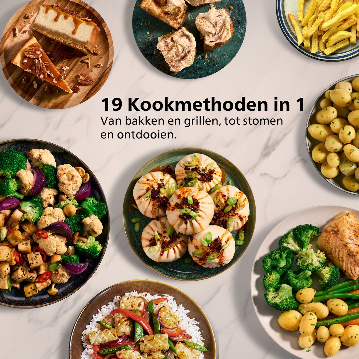 5000 Series Dual Basket Airfryer - NA551/00 - Steam Function - Dual Basket - 9L - For Up to 6 People