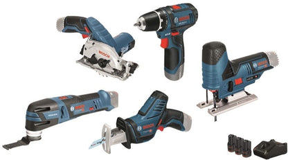 Bosch Blauw 5 TOOLKIT GSR 12V-15 + GST 12V-70 + GOP 12V-28 + GKS 12V-26 + GSA 12V-14