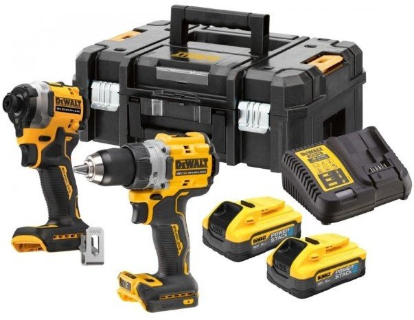 DeWalt DCK2051H2T-QW | 18V XR Compact Brushless Twin Kit DCD800 + DCF850 | 2x 5.0Ah Battery