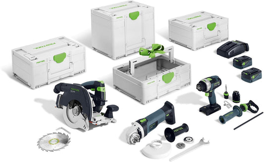 Festool HKC 55/TPC 18/AGC 18/TB 137 Battery Combo Set for Carpentry