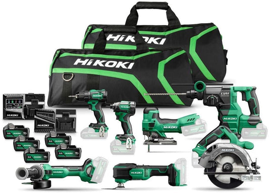 Hikoki KC18H7A 505 18V Value Pack | 7 x 18V Machines | 5 x 5.0 Ah Batteries and Fast Charger