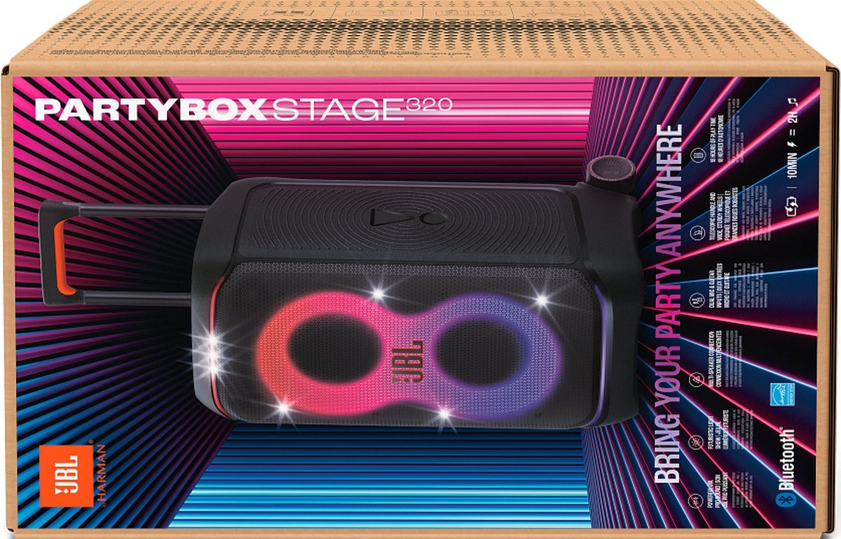 PartyBox Stage 320 – Bluetooth-partyspeaker – Zwart