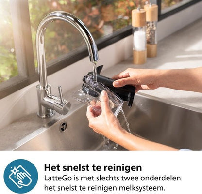 2300 Series – Fully Automatic Espresso Machine – LatteGo Milk System – 4 Different Drinks – Black – EP2334/10