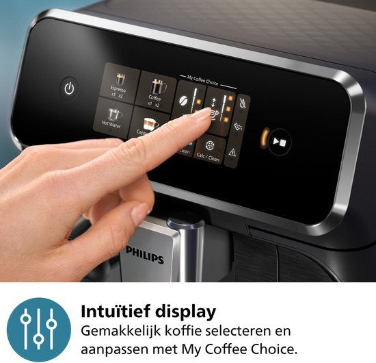 2300 Series – Fully Automatic Espresso Machine – LatteGo Milk System – 4 Different Drinks – Black – EP2334/10