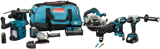 Makita DLX7031TX1 Combiset – DDF492 + DTD153 + DHR243 + DGA504 + DHS660 + DJR187 + DTM52 | Incl. 2x 5.0 accu