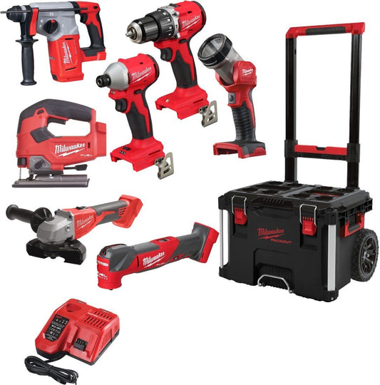Milwaukee M18 FPP7E-503P | Fuel Powerpack 7-piece | 18V | Battery combiset (3x 5.0Ah)