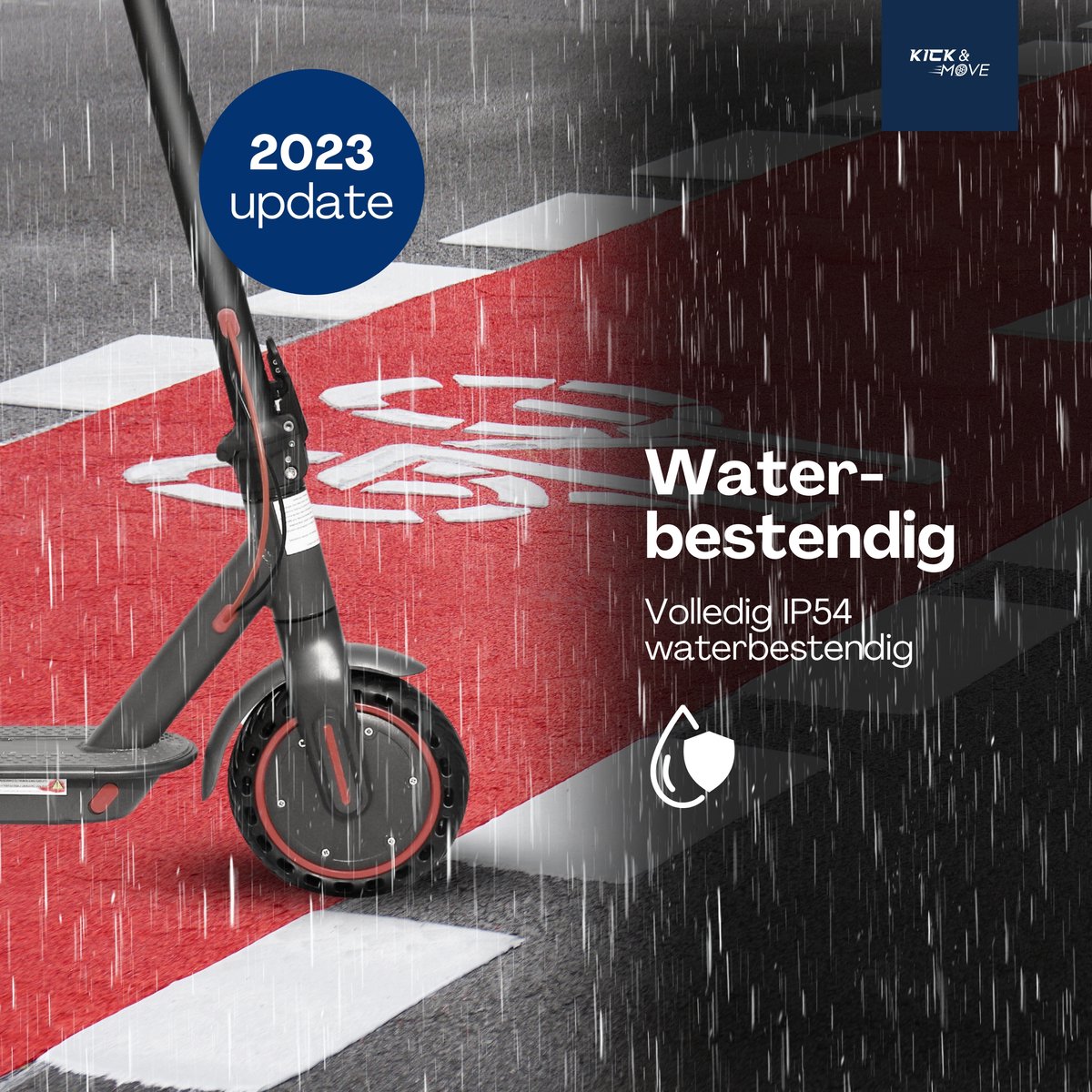 Kick&Move Electric Scooter - Anti-Puncture Tires - 31 km/h - App - LED Lighting - Cruise Control - Shock-Resistant Wheels - Anti-Theft Option