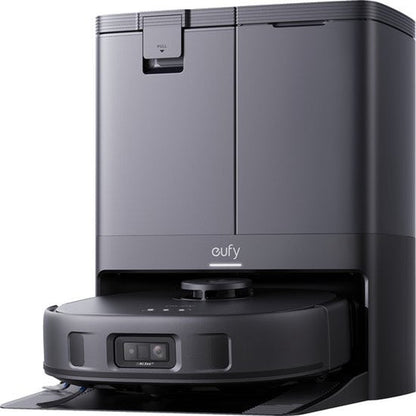 eufy Clean X10 Pro Omni Robotstofzuiger met Dweil Robotstofzuiger met 8000 Pa zuigkracht, tapijtherkenning, AI-obstakelvermijding, automatisch wassen en drogen van de dweil, en automatisch legen en bijvullen.